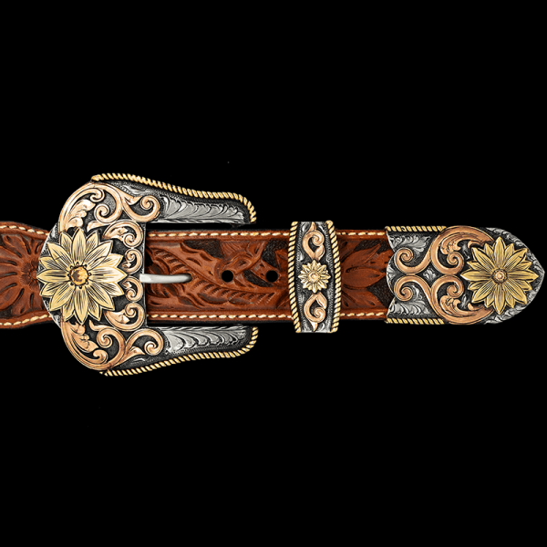 Florence, The "Florence" 3 Piece buckle will add a unique and feminine Western Flare to any Cowgirl oufit! Built o a German Silver base, our expert craftsm